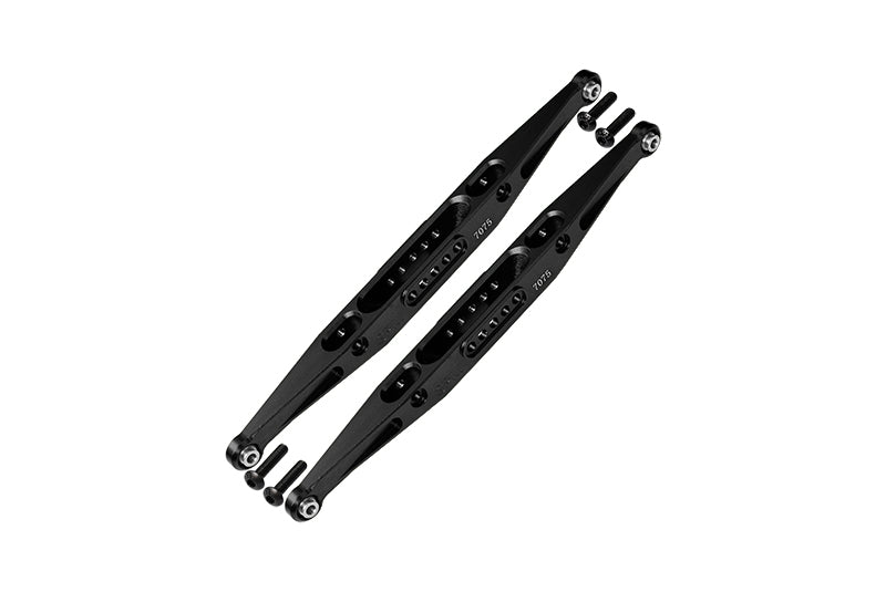 Aluminum 7075 Alloy Rear Lower Trailing Arms For LOSI 1:10 Baja Rey / Rock Rey / Hammer Rey U4 / Baja Rey 2.0 4x4 Upgrades - Black