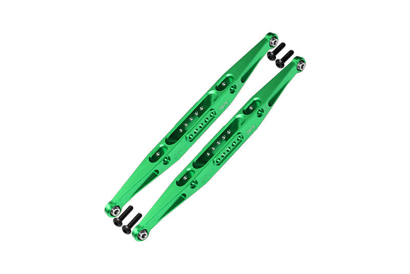 Aluminum 7075 Alloy Rear Lower Trailing Arms For LOSI 1:10 Baja Rey / Rock Rey / Hammer Rey U4 / Baja Rey 2.0 4x4 Upgrades - Green