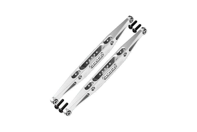 Aluminum 7075 Alloy Rear Lower Trailing Arms For LOSI 1:10 Baja Rey / Rock Rey / Hammer Rey U4 / Baja Rey 2.0 4x4 Upgrades - Silver