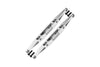 Aluminum 7075 Alloy Rear Lower Trailing Arms For LOSI 1:10 Baja Rey / Rock Rey / Hammer Rey U4 / Baja Rey 2.0 4x4 Upgrades - Silver