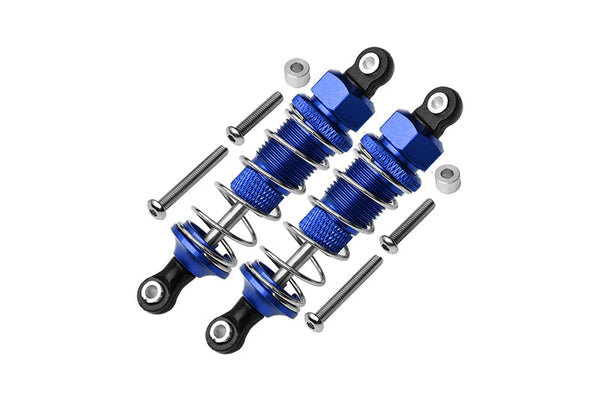 Aluminum Front Adjustable Plastic Ball Top 70mm Damper Shocks For Tamiya 1/10 RC Cars DT-03 Upgrade Parts - Blue