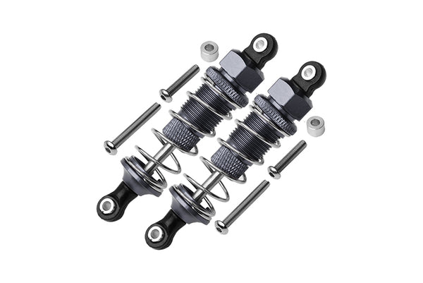 Tamiya DT-03 Aluminum Front Adjustable Plastic Ball Top 70mm Damper - 1Pr Set Gray Silver