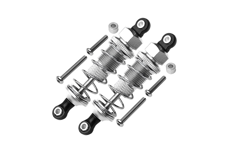 Tamiya DT-03 Aluminum Front Adjustable Plastic Ball Top 70mm Damper - 1Pr Set Silver