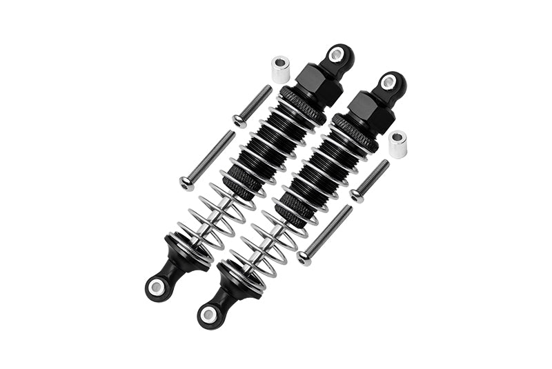 Tamiya DT-03 Aluminum Rear Adjustable Plastic Ball Top 90mm Damper - 1Pr Set Black