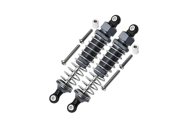 Tamiya DT-03 Aluminum Rear Adjustable Plastic Ball Top 90mm Damper - 1Pr Set Gray Silver