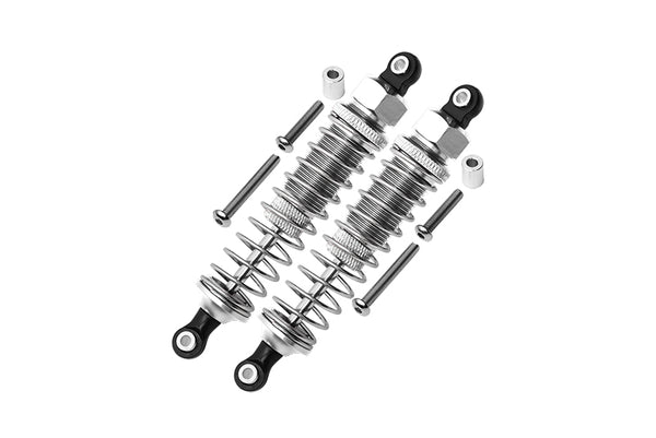 Tamiya DT-03 Aluminum Rear Adjustable Plastic Ball Top 90mm Damper - 1Pr Set Silver