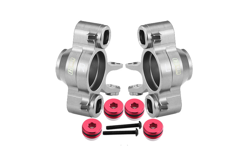 Aluminum 7075 Alloy Front Axle Carriers For Traxxas 1/10 E-Revo 2.0 VXL Brushless 86086-4 Upgrades - Silver