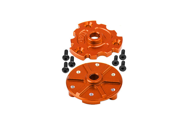 Aluminum 7075 Alloy Transmission Cush Drive Housing For Traxxas 1:10 E-Revo VXL Brushless / 4WD Maxx / WideMAXX / 1:8 Maxx Slash 6S / 1:5 X Maxx 8S / XRT 8S / X Maxx Ultimate / XRT Ultimate - Orange