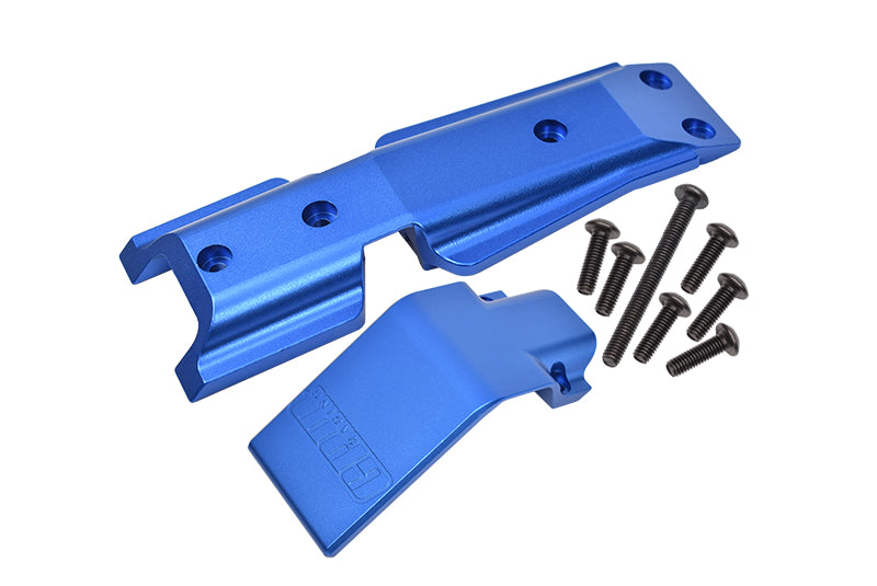 Traxxas E-Revo 2.0 VXL Brushless (86086-4) Aluminum Front Skid Plate - 2Pc Set Blue