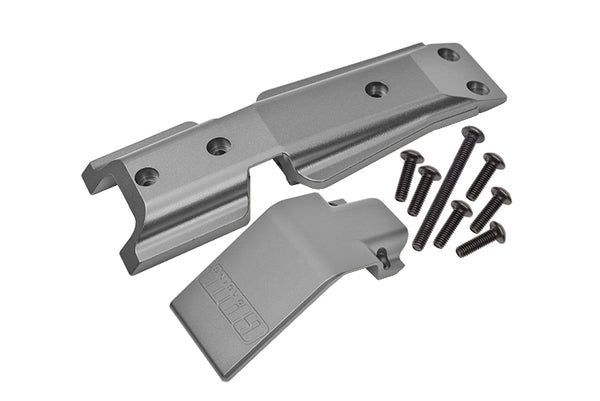 Traxxas E-Revo 2.0 VXL Brushless (86086-4) Aluminum Front Skid Plate - 2Pc Set Gray Silver