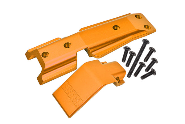 Traxxas E-Revo 2.0 VXL Brushless (86086-4) Aluminum Front Skid Plate - 2Pc Set Orange