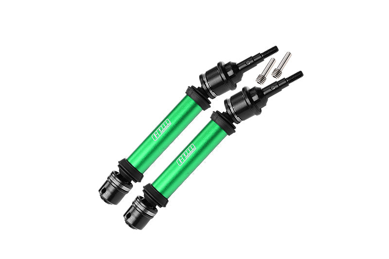 Medium Carbon Steel+ Aluminum 6061 Alloy Front Driveshaft Assembly With 6 mm Axle For Traxxas 1:10 Ford F-150 Raptor R / Rustler 4X4 / Slash 4X4 / Stampede 4X4 / Hoss 4x4 Upgrade Parts - Green