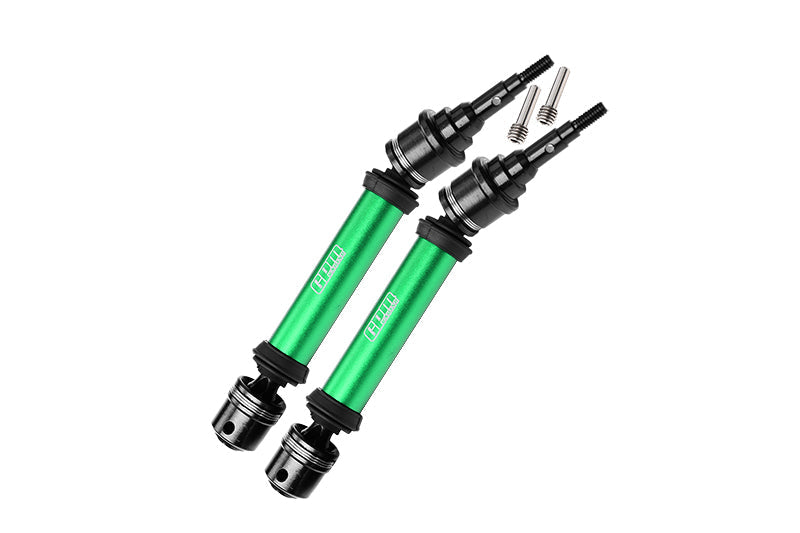 Medium Carbon Steel + Aluminum 6061 Alloy Rear Driveshaft Assembly With 6 mm Axle For Traxxas 1:10 Ford F-150 Raptor R / Rustler 4X4 / Slash 4X4 / Stampede 4X4 / Hoss 4x4 Upgrade Parts - Green