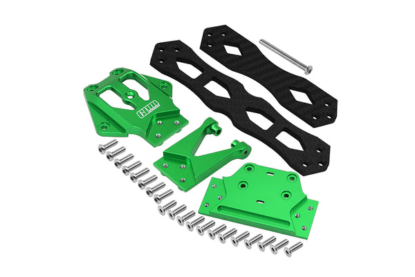 Losi 1/10 Lasernut U4 Tenacity LOS03028 Aluminium Alloy + Carbon Fiber Sub Chassis - 32Pc Set Green