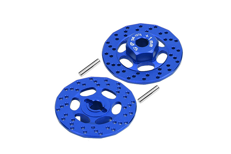 Aluminum 7075 +1mm Hex With Brake Disk For Traxxas 1:10 FORD GT 4-TEC 2.0 83056-4 / 4-TEC 3.0 CORVETTE STINGARY 93054-4 Upgrade Parts - Blue