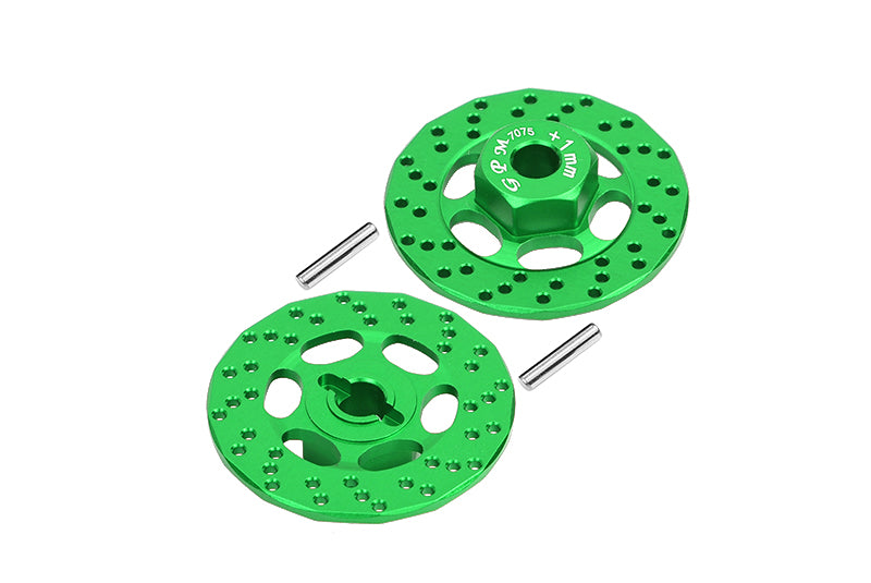 Aluminum 7075 +1mm Hex With Brake Disk For Traxxas 1:10 FORD GT 4-TEC 2.0 83056-4 / 4-TEC 3.0 CORVETTE STINGARY 93054-4 Upgrade Parts - Green