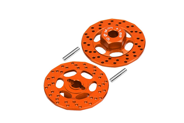 Aluminum 7075 +1mm Hex With Brake Disk For Traxxas 1:10 FORD GT 4-TEC 2.0 83056-4 / 4-TEC 3.0 CORVETTE STINGARY 93054-4 Upgrade Parts - Orange