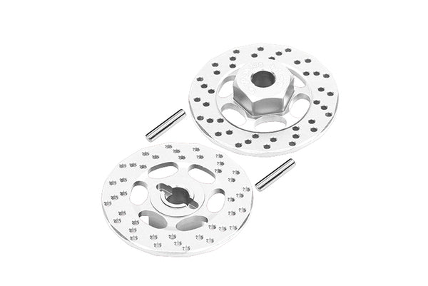 Aluminum 7075 +1mm Hex With Brake Disk For Traxxas 1:10 FORD GT 4-TEC 2.0 83056-4 / 4-TEC 3.0 CORVETTE STINGARY 93054-4 Upgrade Parts - Silver