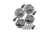 Aluminum Hex Adapters 7mm Thick For 1/10 Traxxas Ford GT 4-Tec 2.0 83056-4 / 4-Tec 3.0 93054-4 - 4Pc Set Gray Silver