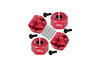 Aluminum Hex Adapters 9mm Thick For 1/10 Traxxas Ford GT 4-Tec 2.0 83056-4 / 4-Tec 3.0 93054-4 - 4Pc Set Red