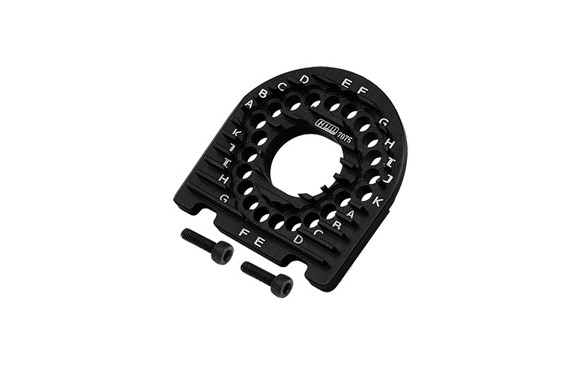 Aluminum 7075 Motor Mount Plate With Heat Sink Fins For Traxxas 1:10 FORD GT 4-TEC 2.0 83056-4 / 4-TEC 3.0 CORVETTE STINGARY 93054-4 Upgrade Parts - Black