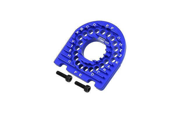 Aluminum 7075 Motor Mount Plate With Heat Sink Fins For Traxxas 1:10 FORD GT 4-TEC 2.0 83056-4 / 4-TEC 3.0 CORVETTE STINGARY 93054-4 Upgrade Parts - Blue