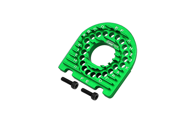 Aluminum 7075 Motor Mount Plate With Heat Sink Fins For Traxxas 1:10 FORD GT 4-TEC 2.0 83056-4 / 4-TEC 3.0 CORVETTE STINGARY 93054-4 Upgrade Parts - Green