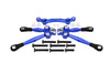 Aluminum Front Tie Rods With Stabilizer For C Hub For 1/10 Traxxas Ford GT 4-Tec 2.0 83056-4 / 4-Tec 3.0 93054-4 - 3Pc Set Blue