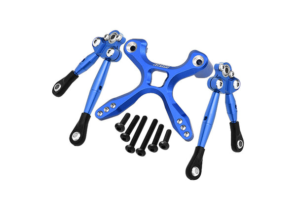 Aluminum Rear Tie Rods With Stabilizer Car Tie Rods For 1/10 Traxxas Ford GT 4-Tec 2.0 83056-4 / 4-Tec 3.0 93054-4 - 1 Set Blue