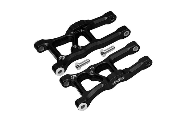 Aluminum Front Suspension Arms For 1/10 Traxxas Ford GT 4-Tec 2.0 83056-4 / 4-Tec 3.0 93054-4 - 1Pr Set Black