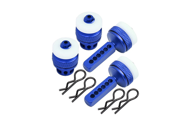 Traxxas Ford GT 4-Tec 2.0 (83056-4) Aluminum Front & Rear Magnetic Body Mount - 4Pc Set Blue