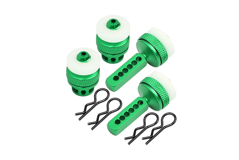 Traxxas Ford GT 4-Tec 2.0 (83056-4) Aluminum Front & Rear Magnetic Body Mount - 4Pc Set Green