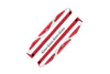 Aluminum Chassis Nerf Bars (Silver Inlay A Version) For Traxxas HOSS 4X4 VXL 90076-4 - 6Pc Set Red