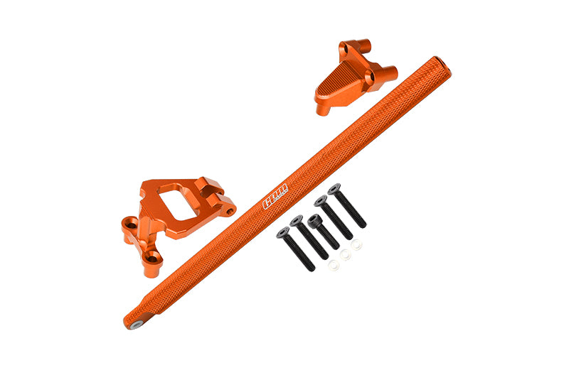 Aluminum Center Brace Bar & Mount For 1/10 Traxxas HOSS 4X4 VXL 90076-4 - 11Pc Set Orange