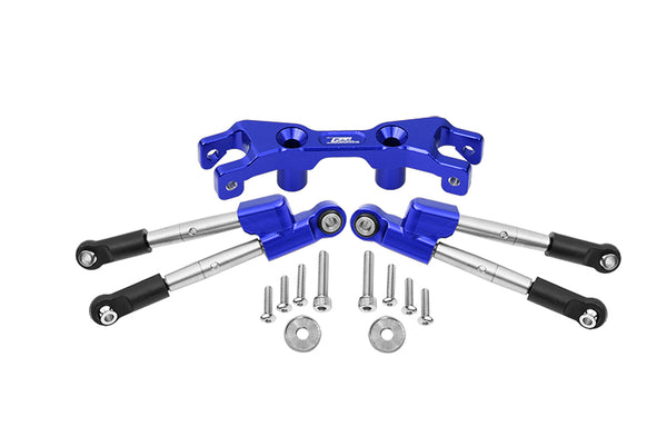 Aluminum Rear Tie Rods With Stabilizer For 1/10 Traxxas HOSS 4X4 VXL 90076-4 - 13Pc Set Blue