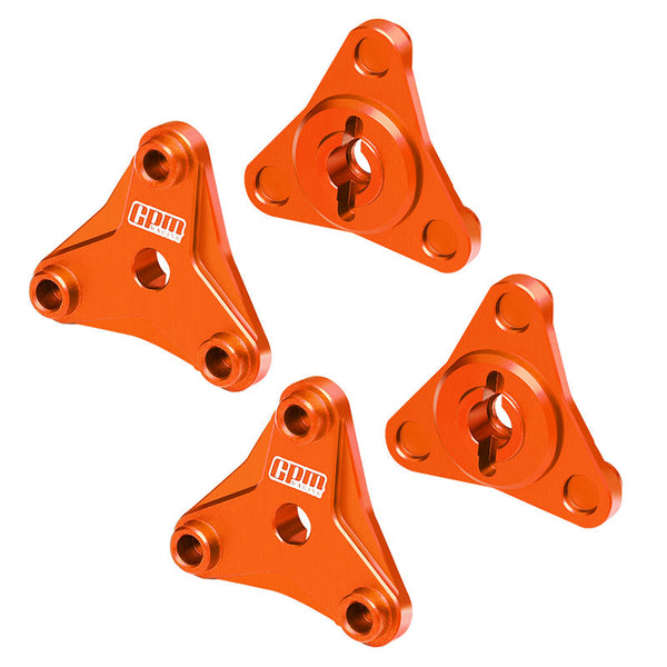 Aluminum 7075 Alloy Wheel Hexes For Tamiya 58737 Hotshot II 2024 Off-Road 4WD RC Car Upgrade Parts - Orange