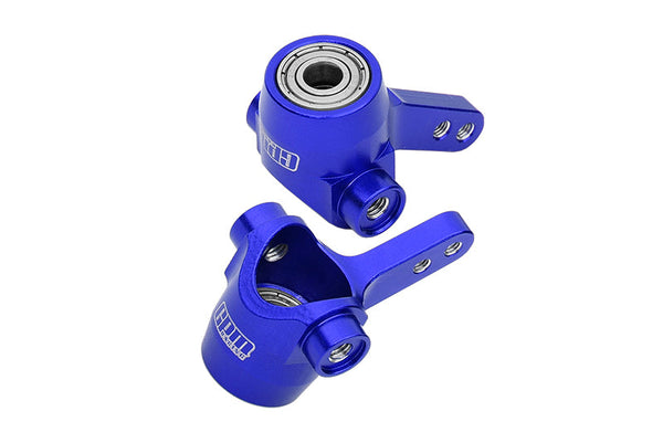 Aluminum 7075 Alloy Front Axle Knuckle (Larger Inner Bearings) For Tamiya 58737 Hotshot II 2024 Off-Road 4WD RC Car Upgrade Parts - Blue