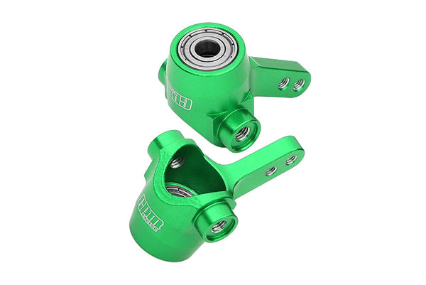 Aluminum 7075 Alloy Front Axle Knuckle (Larger Inner Bearings) For Tamiya 58737 Hotshot II 2024 Off-Road 4WD RC Car Upgrade Parts - Green