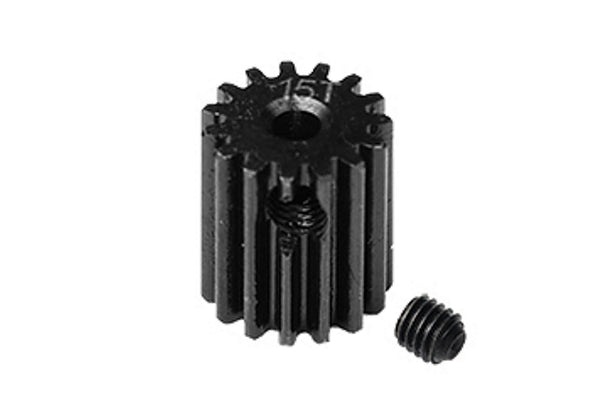 Losi 1/18 Mini-T 2.0 2WD Stadium Truck Harden Steel #45 15T Pinion Gear - 2Pc Set Black