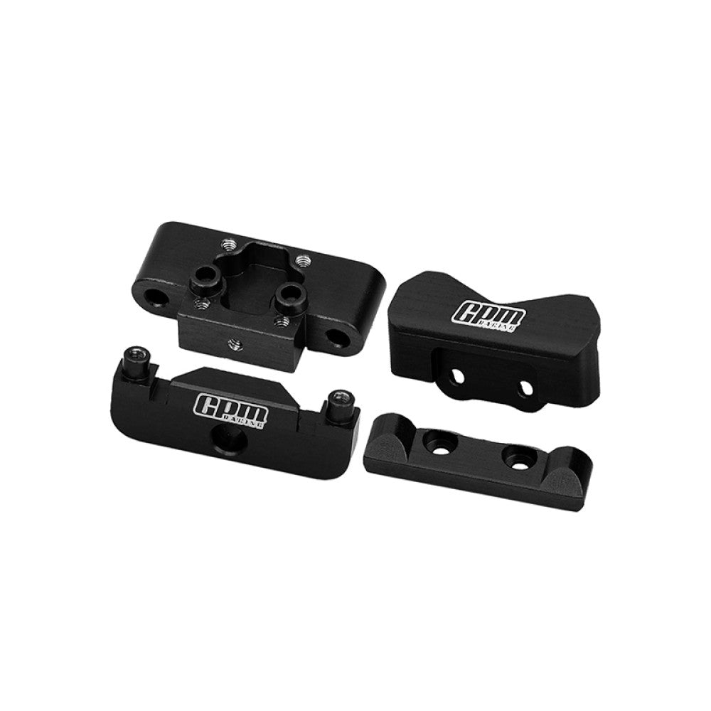 Aluminum 7075 Alloy Front Bulkhead & Rear Pin Mounts For LOSI 1/24 Micro-B 2WD Buggy RTR-LOS00007 Upgrade Parts - Black