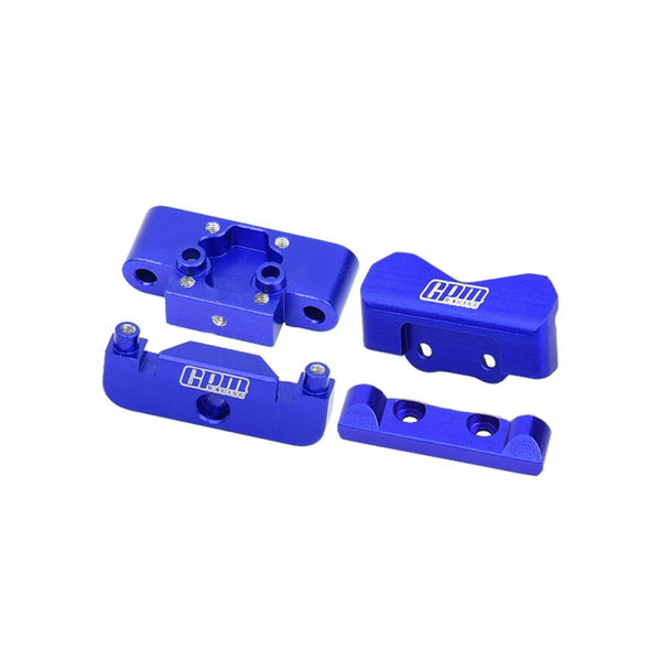 Aluminum 7075 Alloy Front Bulkhead & Rear Pin Mounts For LOSI 1/24 Micro-B 2WD Buggy RTR-LOS00007 Upgrade Parts - Blue