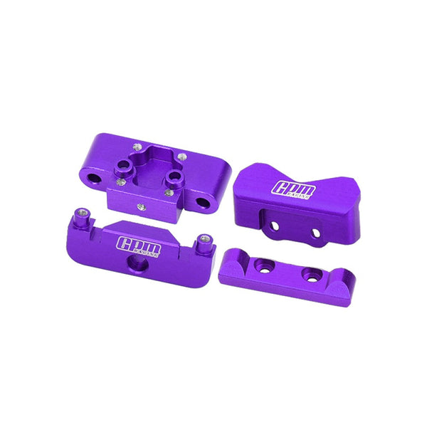 Aluminum 7075 Alloy Front Bulkhead & Rear Pin Mounts For LOSI 1/24 Micro-B 2WD Buggy RTR-LOS00007 Upgrade Parts - Purple