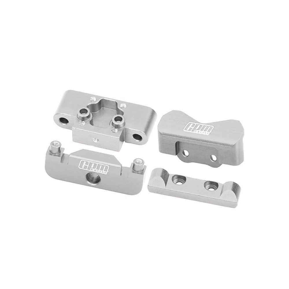 Aluminum 7075 Alloy Front Bulkhead & Rear Pin Mounts For LOSI 1/24 Micro-B 2WD Buggy RTR-LOS00007 Upgrade Parts - Silver