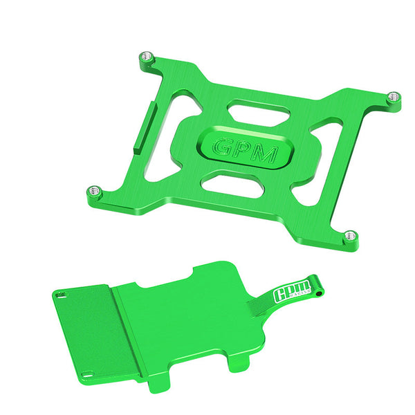 Aluminum 7075 Alloy Battery Holder & Electronics And Receiver Mounting Plate For LOSI 1/24 Micro-B 2WD Buggy RTR-LOS00007 Upgrades - Green