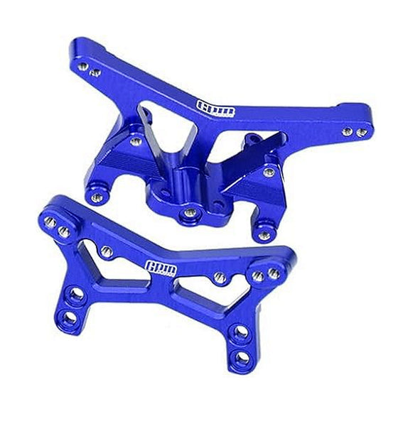 7075 Alloy Front & Rear Shock Tower Aluminum Upgrade Combo For LOSI 1/24 Micro-B 2WD Buggy RTR-LOS00007 - Blue