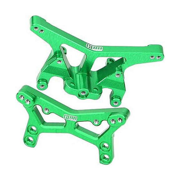 7075 Alloy Front & Rear Shock Tower Aluminum Upgrade Combo For LOSI 1/24 Micro-B 2WD Buggy RTR-LOS00007 - Green