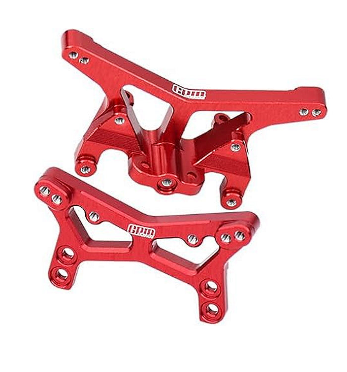 7075 Alloy Front & Rear Shock Tower Aluminum Upgrade Combo For LOSI 1/24 Micro-B 2WD Buggy RTR-LOS00007 - Red