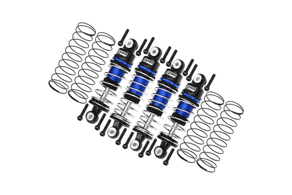 Aluminum 6061 Alloy Front (32mm) & Rear (36mm) Shock Set For LOSI 1/24 Micro-B 2WD Buggy RTR-LOS00007 Upgrade Parts - Blue