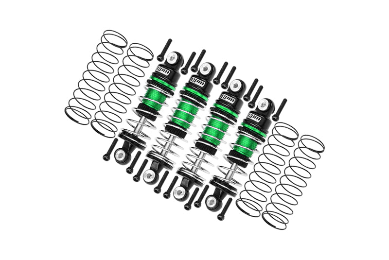 Aluminum 6061 Alloy Front (32mm) & Rear (36mm) Shock Set For LOSI 1/24 Micro-B 2WD Buggy RTR-LOS00007 Upgrade Parts - Green