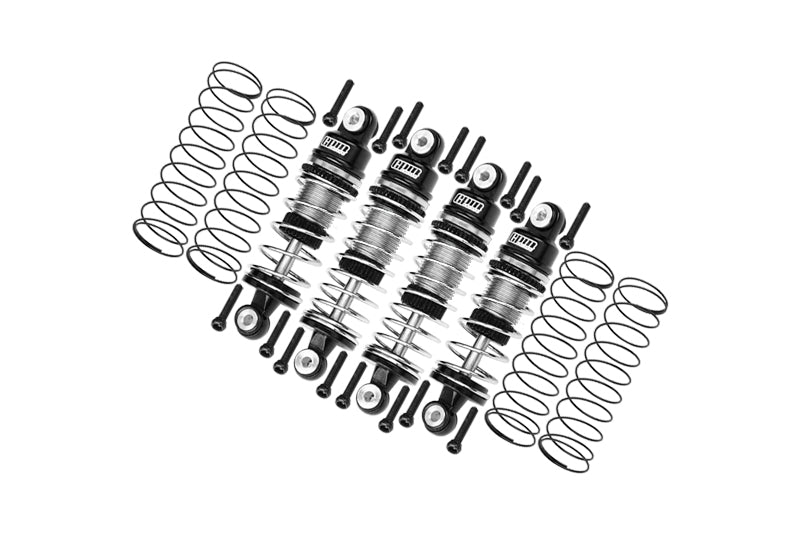 Aluminum 6061 Alloy Front (32mm) & Rear (36mm) Shock Set For LOSI 1/24 Micro-B 2WD Buggy RTR-LOS00007 Upgrade Parts - Silver